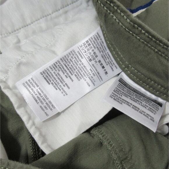 Levi's army green Side Stripe slim straight‎ leg casual chino pants size 29 - Picture 13 of 15